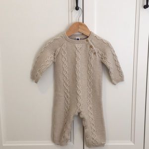 Janie & Jack Baby Boy Sweater Onesie + Booties Set